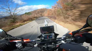 KTM 390 Adventure - first winter ride! [RAW video] (only engine sound)