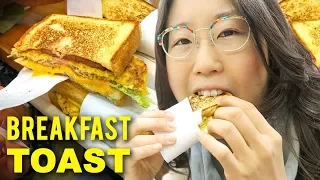 $3 KOREAN BREAKFAST TOAST in tiny shop 🍞 Busan Day 6