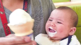 Funniest Babies Reactions Eating Ice Cream For The First Time | Baby Awesome Video