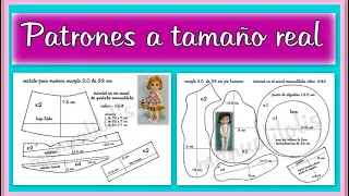 IMPRIMIR PATRONES de muñecas A TAMAÑO REAL  video - 562