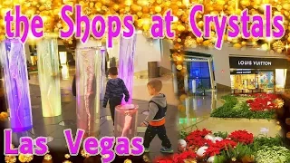 Прогулка по Магазинам в Лас Вегасе Shops at Crystals SWAROVSKI CHRISTMAS TREE Beautiful Design