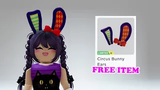 HURRY! GET THIS NEW FREE ROBLOX CIRCUS BUNNY EARS ITEM NOW | ROBLOX | CATIEBLOX