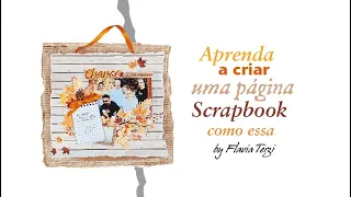 Aprenda criar uma página de Scrapbook como essa.