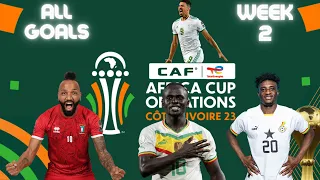 CAF AFRICAN CUP OF NATIONS 2024 | 2 WEEK ALL GOALS HIGHLIGHTS