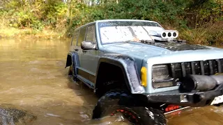 Reaper RC - HEMI Jeep Revisits the Mud Bog | SCX10 II JEEP CHEROKEE XJ