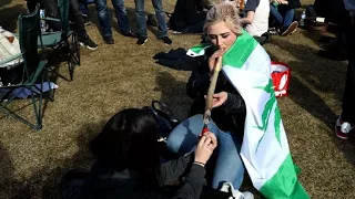 Smokers in Canada celebrate weed day in front of parliament