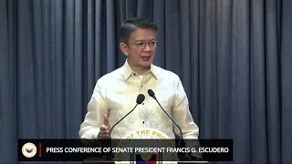 Press Conference of Senate President Francis G. Escudero (May 20, 2024)