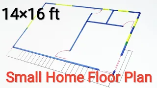 14*16 House Plan//Small House Plan//Modern Small Floor Design Ideas