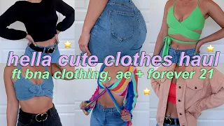 HELLA CUTE CLOTHES HAUL FT BNA CLOTHING, AE + FOREVER 21
