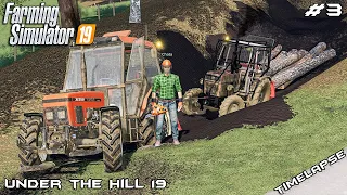 Logging in muddy Slovenia with @ChataModding | Under the Hill 19 | Farming Simulator 19 | Episode 3