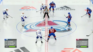 NHL 21 Gameplay Colorado Avalanche vs Toronto Maple Leafs