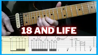 Skid Row 18 and life solo guitar lesson