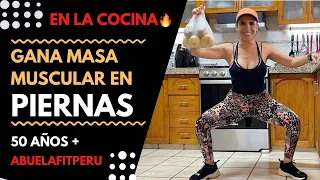 GANA MASA MUSCULAR EN PIERNAS CON ESTÁ RUTINA EN LA COCINA 💪🏼