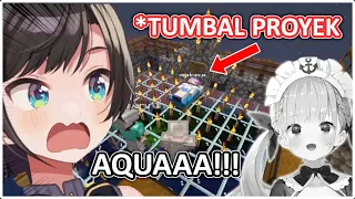 AQUA Mati Jadi Tumbal Proyek Ketika Bangun TTT Bareng SUBARU Dan NENECHI (Day 4) | (Hololive Clips)