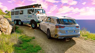 Cliff Drops and Cars Crashes #85 🤯 BeamNG.Drive