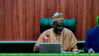 House of Representatives Plenary, 23rd November, 2022