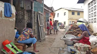 SIMPLE LIFE IN LOCAL AFRICA COMMUNITY, GHANA OSU