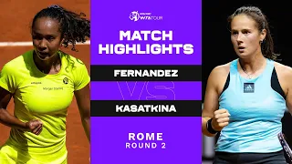 Leylah Fernandez vs. Daria Kasatkina | 2022 Rome Round 2 | WTA Match Highlights