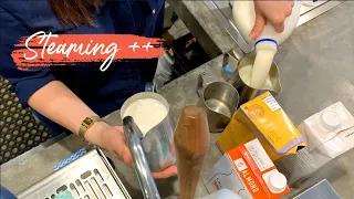 [Barista Skills] Steaming Milk for Pouring Latte Art | Melbourne Cafe | LaurAngelia