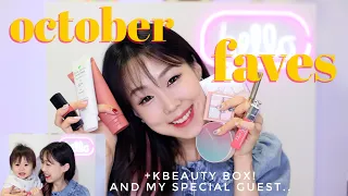 OCTOBER FAVES 2021!! Korean Skincare & Makeup ft. special guest (he speaks!) 🥰 + my K-Beauty Box!