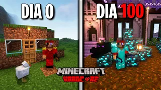 SOBREVIVI 100 DIAS en MINECRAFT HARDCORE 1.20