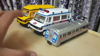 My all new centy toy ambulance , school bus , metro train🔥