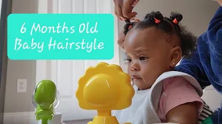 6 Months Old Baby Girl Quick & Easy Hairstyle | How To Style Babies Hair