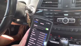 How to connect phone to Bluetooth in 2013 Mercedes Benz E550 - hands free calling, playing audio