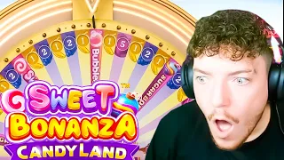 I did $500 SPINS on SWEET BONANZA CANDYLAND! *LIVE*