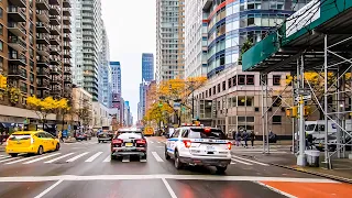 New York City 4K🗽Driving Downtown Manhattan FDR Drive🗽Raw Streets Of New York