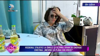 Bravo ai stil! - Cristina: „Imi vine sa plang din orice!” Competitia i-a consumat toata energia!