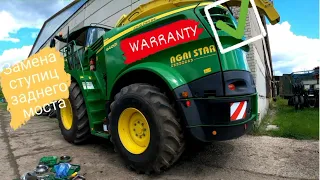 John Deere 8400i-Замена ступиц заднего моста по гарантии!