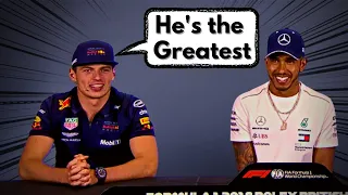 MAX VERSTAPPEN PRAISING LEWIS HAMILTON FOR 101 SECONDS STRAIGHT