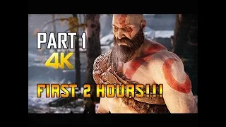 GOD OF WAR Gameplay Walkthrough Part 1 - First Two Hours!!! (PS4 PRO 4K Commentary 2018)