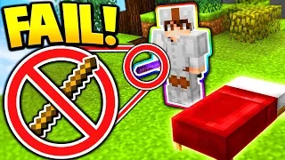 KNOCKBACK STICK FAIL! (Minecraft Bedwars 1v1v1v1)