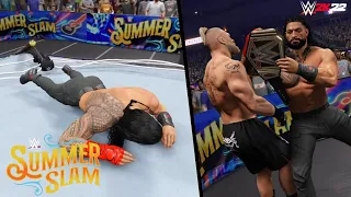 Roman Reigns vs Brock Lesnar | SummerSlam 2022 Highlights | WWE 2K22 SIMULATION