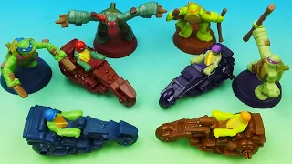 2012 TEENAGE MUTANT NINJA TURTLES set of 8 McDONALD'S HAPPY MEAL COLLECTIBLES VIDEO REVIEW