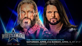 WWE 2k22 Wrestlemania 38 Simulation Edge Vs AJ Styles
