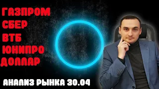 Прогноз Акции Газпром, Акции Сбербанк, ВТБ, Алроса, Юнипро/Прогноз курса доллара. Анализ рынка 29.04