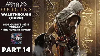 Assassin's Creed: Origins Walkthrough PC (HARD) Part 14 | Side Quest 14|15 "Weasel/Hungry"