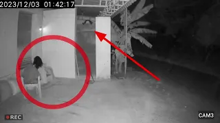 The real ghost that came when the watchman was guarding the shop was recorded on the CCTV camera.