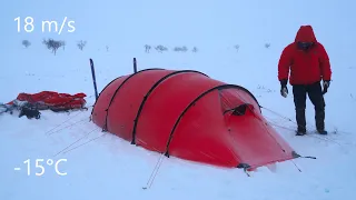 Snowstorm in a TENT - 6 Days Camping in Wilderness