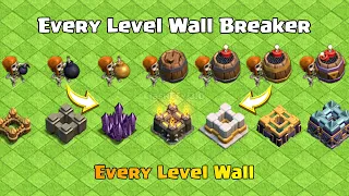 Every Level Wall Breaker vs Every Level Wall - TH 15 Edition | Clash of Clans