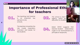 Importance of professional ethics for teachers.