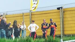 Daniel ricciardo and David coulthard are having fun at YMCA