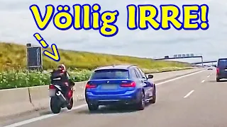 240km/h-Vollbremsung, Motorrad-Raser und Geisterfahrer | DDG Dashcam Germany | 348