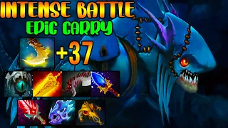 INTENSE BATTLE - EPIC CARRY - INSANE 37 PERMANENT AGILITY - DOTA  2 GAMEPLAY