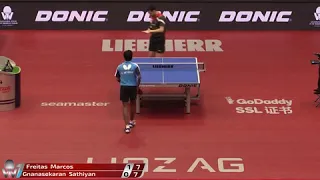 Marcos Freitas POR vs Sathiyan Gnanasekaran IND - ITTF Austrian Open 2018