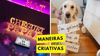 MANEIRAS CRIATIVAS DE CONTAR A GRAVIDEZ