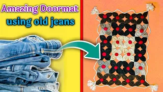 Amazing Doormats | how to make doormats using waste jeans - DIY doormats making idea | jeans hacks